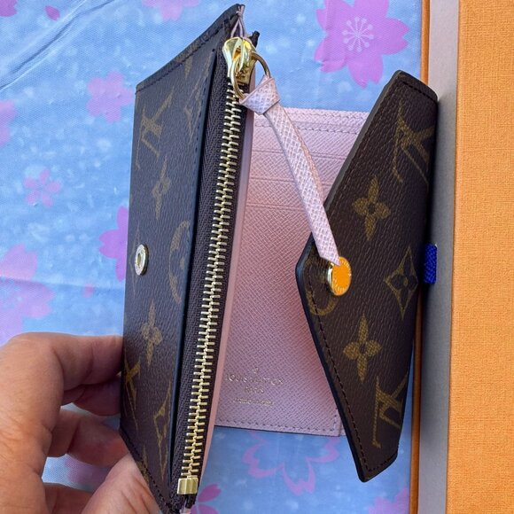 Louis Vuitton Portefeuille Celeste Tri-Fold Wallet - Brown & Pink - Picture 5 of 5